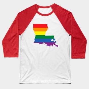 Louisiana state LGBT Pride Baseball T-Shirt